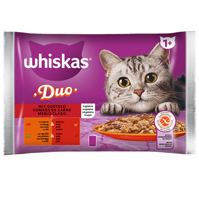 WHISKAS Duo Mix Gustoso 12x85g - Cibo Umido per Gatti WHISKAS Duo Mix Gustoso 12x85g - Cibo Umido per Gatti